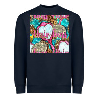 Hair Boss And Hand Mirror With Money And Leopard Seamless Pattern Bbs Heavyweight Sweatshirt | Teevron