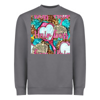 Storm hair boss and hand mirror with money and leopard seamless pattern bbs Heavyweight Sweatshirt - BundleAndBundleShop