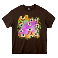 Chocolate Brown eyes leopard halloween patch Heavy Core Tee - BundleAndBundleShop