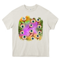 Cream eyes leopard halloween patch Heavy Core Tee - BundleAndBundleShop