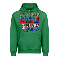 Emerald It's Hard To Beat A Person Who Never Gives Up Urban Hoodie - BundleAndBundleShop