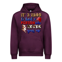 Mauve Wine It's Hard To Beat A Person Who Never Gives Up Urban Hoodie - BundleAndBundleShop