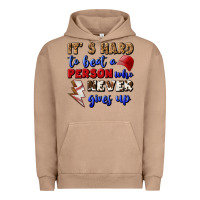 Pigment Burro It's Hard To Beat A Person Who Never Gives Up Urban Hoodie - BundleAndBundleShop