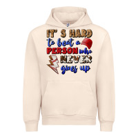 Sandshell It's Hard To Beat A Person Who Never Gives Up Urban Hoodie - BundleAndBundleShop