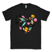 Black vanilla eggs sugar cocoa and kitchen heart Classic Tee - MaliasSmallBusiness