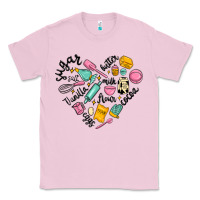 Bubblegum Pink vanilla eggs sugar cocoa and kitchen heart Classic Tee - MaliasSmallBusiness
