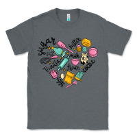 Charcoal Heather vanilla eggs sugar cocoa and kitchen heart Classic Tee - MaliasSmallBusiness