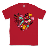 Red vanilla eggs sugar cocoa and kitchen heart Classic Tee - MaliasSmallBusiness