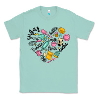 Seafoam vanilla eggs sugar cocoa and kitchen heart Classic Tee - MaliasSmallBusiness