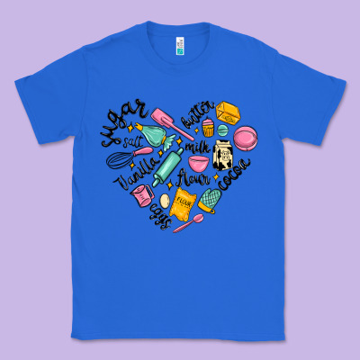 Vanilla Eggs Sugar Cocoa And Kitchen Heart Classic Tee Designed By Maliassmallbusiness
