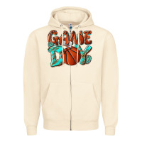 Sandshell Game day leopard basketball Zipper Hoodie - NancyCooperArtShop