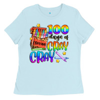Baby Blue 100 days of cray cray Ladies Tee - Artiststas