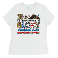 White it's the guts and it's the glory a hundred stories Ladies Tee - RanaPortraitStore