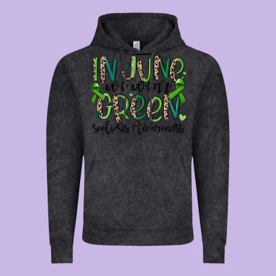In June We Wear Green Scoliosis Awareness Vintage Hoodie Designed By Maliassmallbusiness