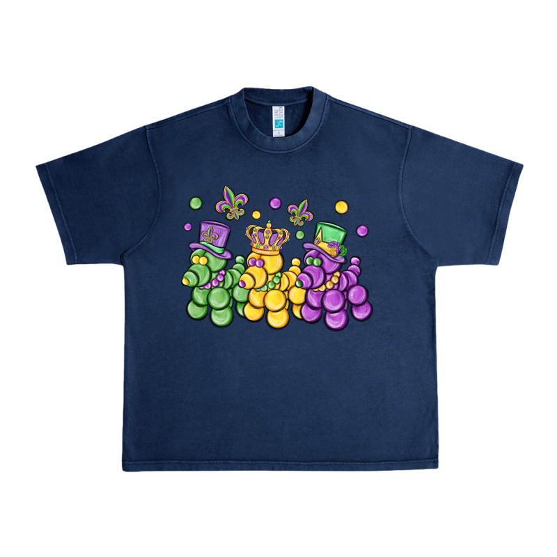 Mardi Gras Bead Dogs Urban Heavy Tee by MaliasSmallBusiness | Teevron