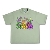 Oil Green mardi gras bead dogs Urban Heavy Tee - MaliasSmallBusiness
