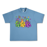 Pebble Blue mardi gras bead dogs Urban Heavy Tee - MaliasSmallBusiness