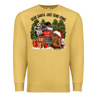 Antique Gold dear santa just send cows Premium Sweatshirt - CowGirlArtShop
