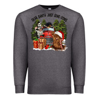 Charcoal Heather dear santa just send cows Premium Sweatshirt - CowGirlArtShop