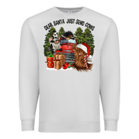 Dove Grey dear santa just send cows Premium Sweatshirt - CowGirlArtShop
