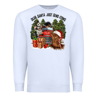 White dear santa just send cows Premium Sweatshirt - CowGirlArtShop