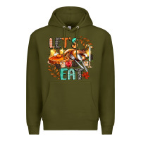 Army Green lets eat Premium Hoodie - CowGirlArtShop