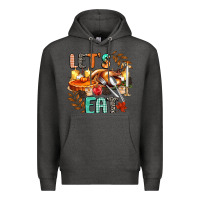 Charcoal Heather lets eat Premium Hoodie - CowGirlArtShop