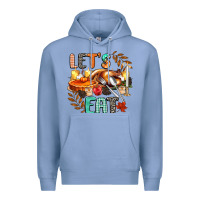 Colony Blue lets eat Premium Hoodie - CowGirlArtShop