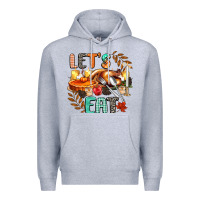 Heather Grey lets eat Premium Hoodie - CowGirlArtShop