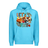 Ocean Blue lets eat Premium Hoodie - CowGirlArtShop