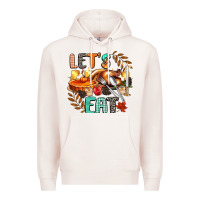 Pale Pink lets eat Premium Hoodie - CowGirlArtShop