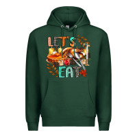 Sports Green lets eat Premium Hoodie - CowGirlArtShop