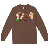 Chestnut Peace Love Pride Long Sleeve Tee - BundleAndBundleShop