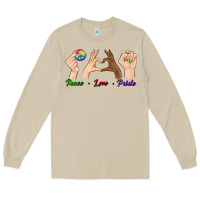 Mushroom Peace Love Pride Long Sleeve Tee - BundleAndBundleShop
