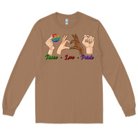 Toasted Coconut Peace Love Pride Long Sleeve Tee - BundleAndBundleShop