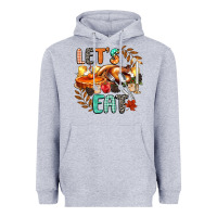 Heather Grey lets eat Heavyweight Hoodie - CowGirlArtShop