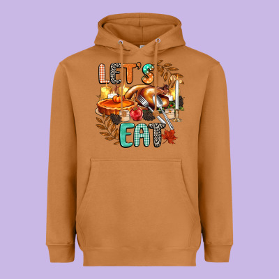 Lets Eat Heavyweight Hoodie Designed By Cowgirlartshop