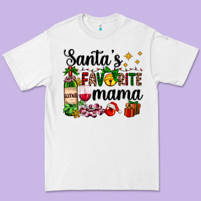 Santa's Favorite Mama Premium Tee Designed By Adodesignshop