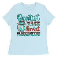 Baby Blue dentist make great flossophers Ladies Tee - JahusDesignShop