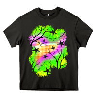 Asphalt star halloween patch Heavy Core Tee - BundleAndBundleShop