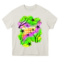 Cream star halloween patch Heavy Core Tee - BundleAndBundleShop