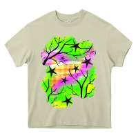Mossy star halloween patch Heavy Core Tee - BundleAndBundleShop