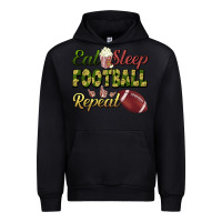 Black eat sleep football repeat Urban Hoodie - BundleAndBundleShop