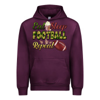 Mauve Wine eat sleep football repeat Urban Hoodie - BundleAndBundleShop