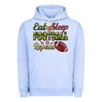 Pigment Grape Ice eat sleep football repeat Urban Hoodie - BundleAndBundleShop