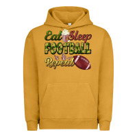 Pigment Peanut Butter eat sleep football repeat Urban Hoodie - BundleAndBundleShop