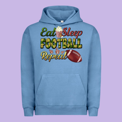 Eat Sleep Football Repeat Urban Hoodie Designed By Bundleandbundleshop