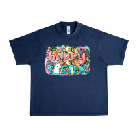 Navy Happy Easter Urban Heavy Tee - NancyCooperArtShop