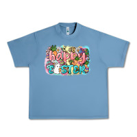 Pebble Blue Happy Easter Urban Heavy Tee - NancyCooperArtShop