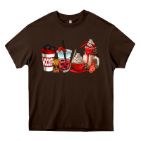 Chocolate Brown hockey coffee cups Heavy Core Tee - AdoDesignShop
